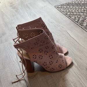 Elegant Pink Women's Heeled Sandals